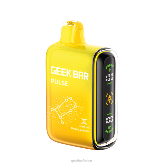 Geek Vape Site Officiel - Geek Bar Pulse vape jetable 15k F6F650 Citron raisin Gémeaux